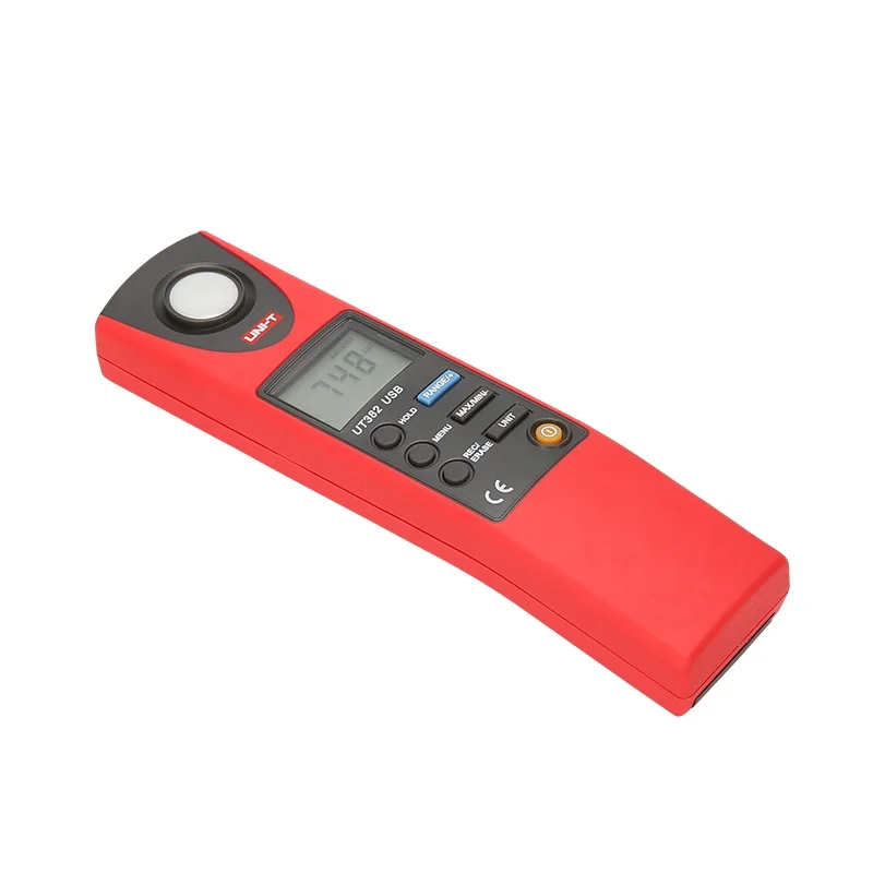 

UNI T UT382 Digital Luxmeter Light Meter Lux / FC Meter Auto range 1999 count Luminometer 20,000 Lux Data storage USB interface