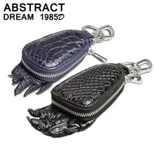 Из натуральной крокодиловой кожи коготь коричневая сумка дизайнерские черные мужские кожаные сумки для ключей с замком автомобиля мужские роскошные крокодиловые классические сумки для ключей