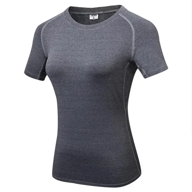 7 Colors Fitness Women's Quick Drying Shirts Elastic T Shirt Plus Size
