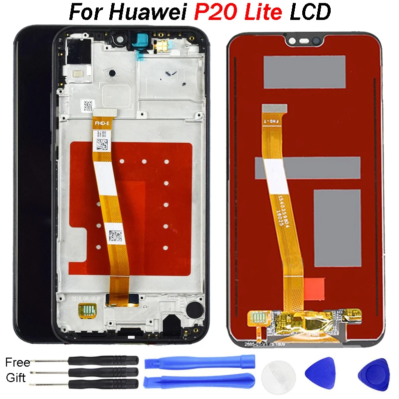 

2280*1080 LCD replacement For Huawei P20 Lite LCD Display Touch Screen Digitizer Assembly With Frame P 20 Lite/ Nova 3E ANE-LX1