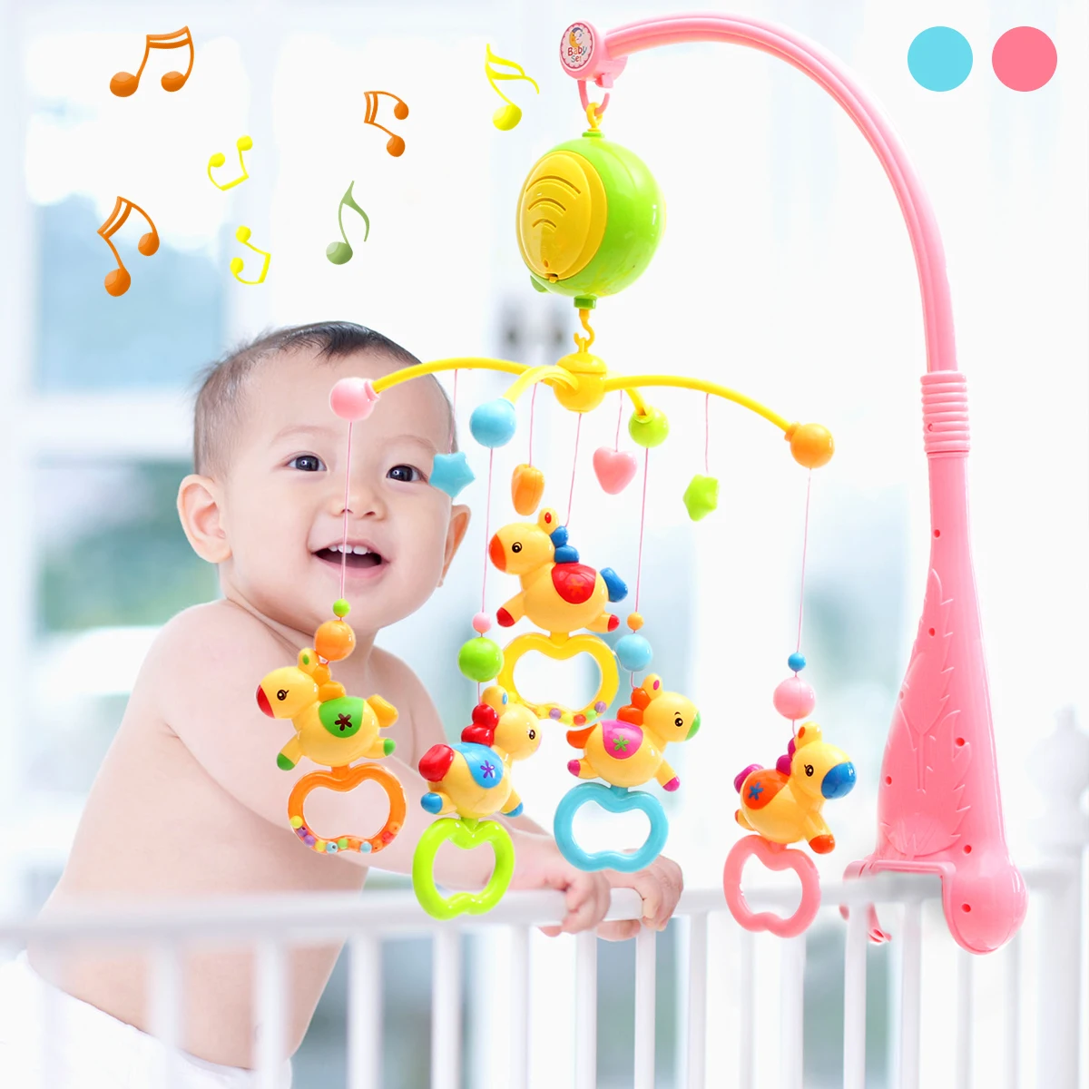 Electric Soft Musical Baby Bed Crib Bell Holder 20 Songs Lullaby