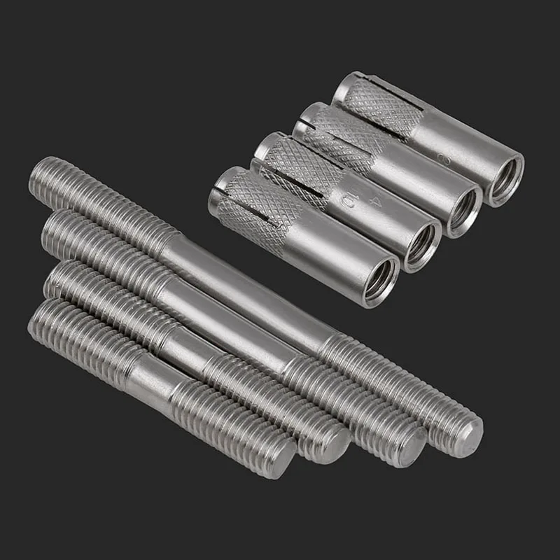 

1PCS-M10*100/110-250 304 Stainless Steel Fixed Wall Bracket,Invisible Partition Bracket Accessories, Long Expansion Screws