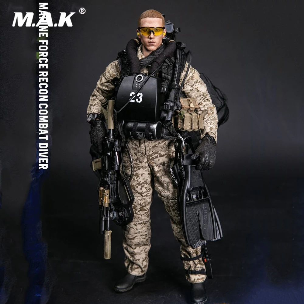 

1/6 Scale Collectible 1/6 MARINE FORCE RECON COMBAT DIVER DESERT MARPAT Version Model for Fans Collection Gifts