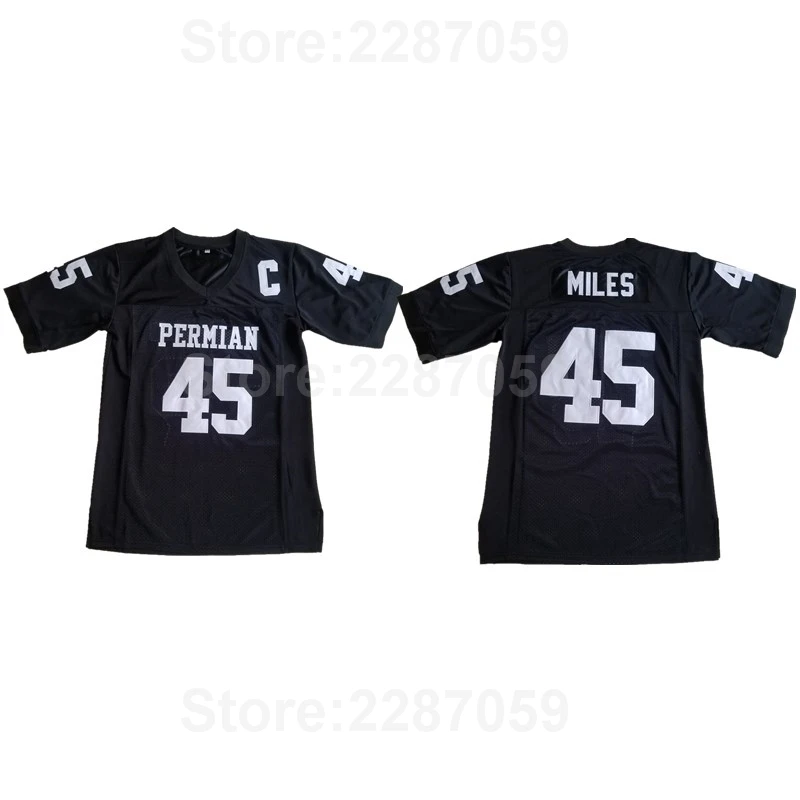 

Ediwallen Movie 45 Boobie Miles Jersey Men Black Friday Night Lights American Football Headgear Permian HS Jerseys Stitched Sale