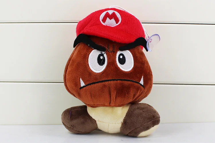 13 см Goomba плюшевые игрушки Супер Марио Bros Goomba с Марио шапочка Луиджи Марио мягкие куклы Отличный подарок для детей