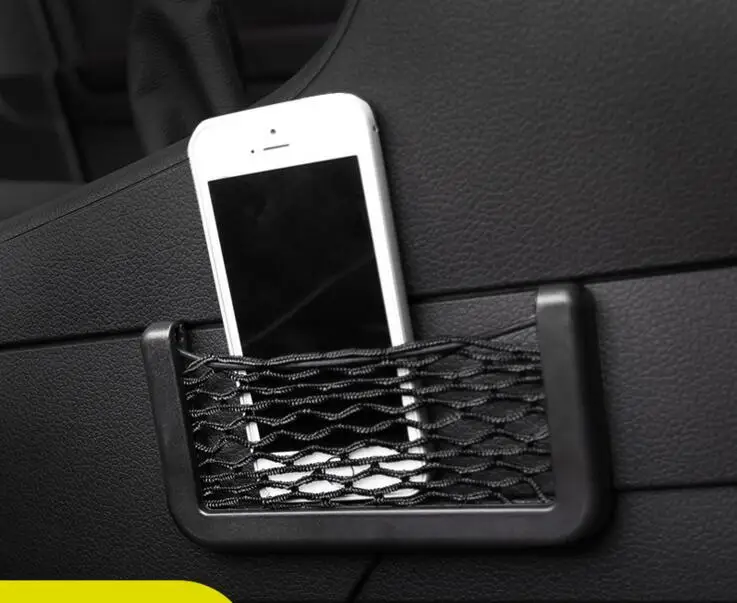 

20 Pieces Black Universal Car Storage Net Bags for Phone Glasses Keys Decorations Car Interior Mini Holders Box Accessory