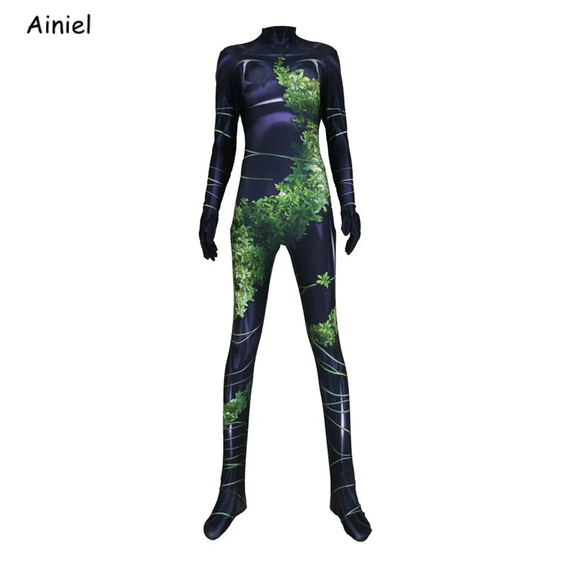 Костюм Бэтмена Ядовитый плющ костюмы для косплея Pamela Lillian Isley Zentai боди костюм
