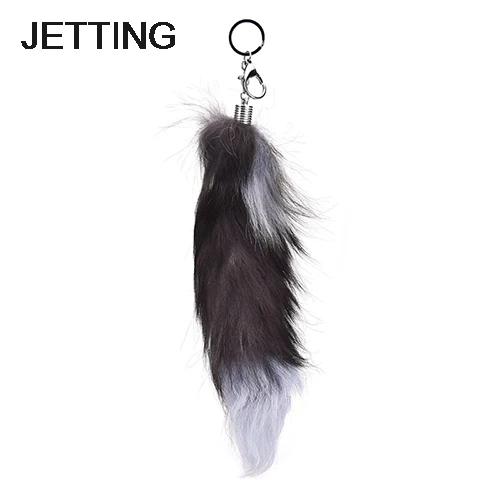 

1Pcs Charm Pendant Large Faux Fox Fur Tail Keychain Fur Key Ring For Women Ladies Girls Handbag Hanging Car Key Accessories