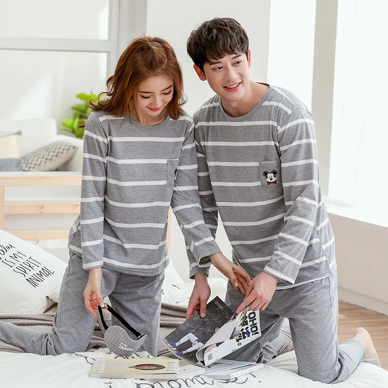

Couples Pajamas Sets Sleepwear 2 Pieces Set Pyjamas Sexy Lace Pajamas Sleep Lounge Pijama cotton Night Home Clothing Pajama Suit