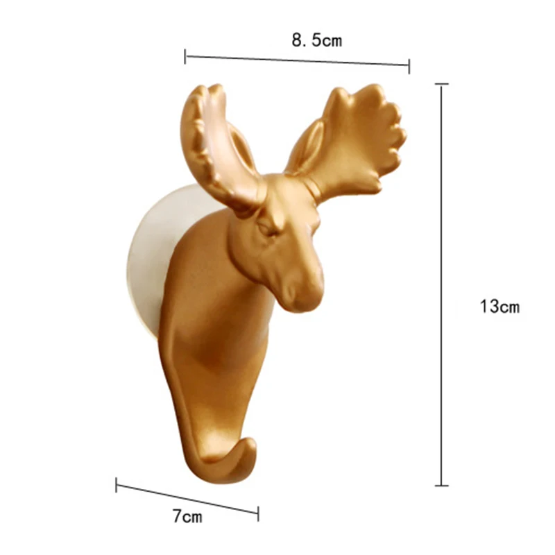 Чистый цвет креативные трехмерные животные крючок голова лошади лося смолы ремесло можно повесить ключи, одежду, ювелирные изделия декоративные вешалки