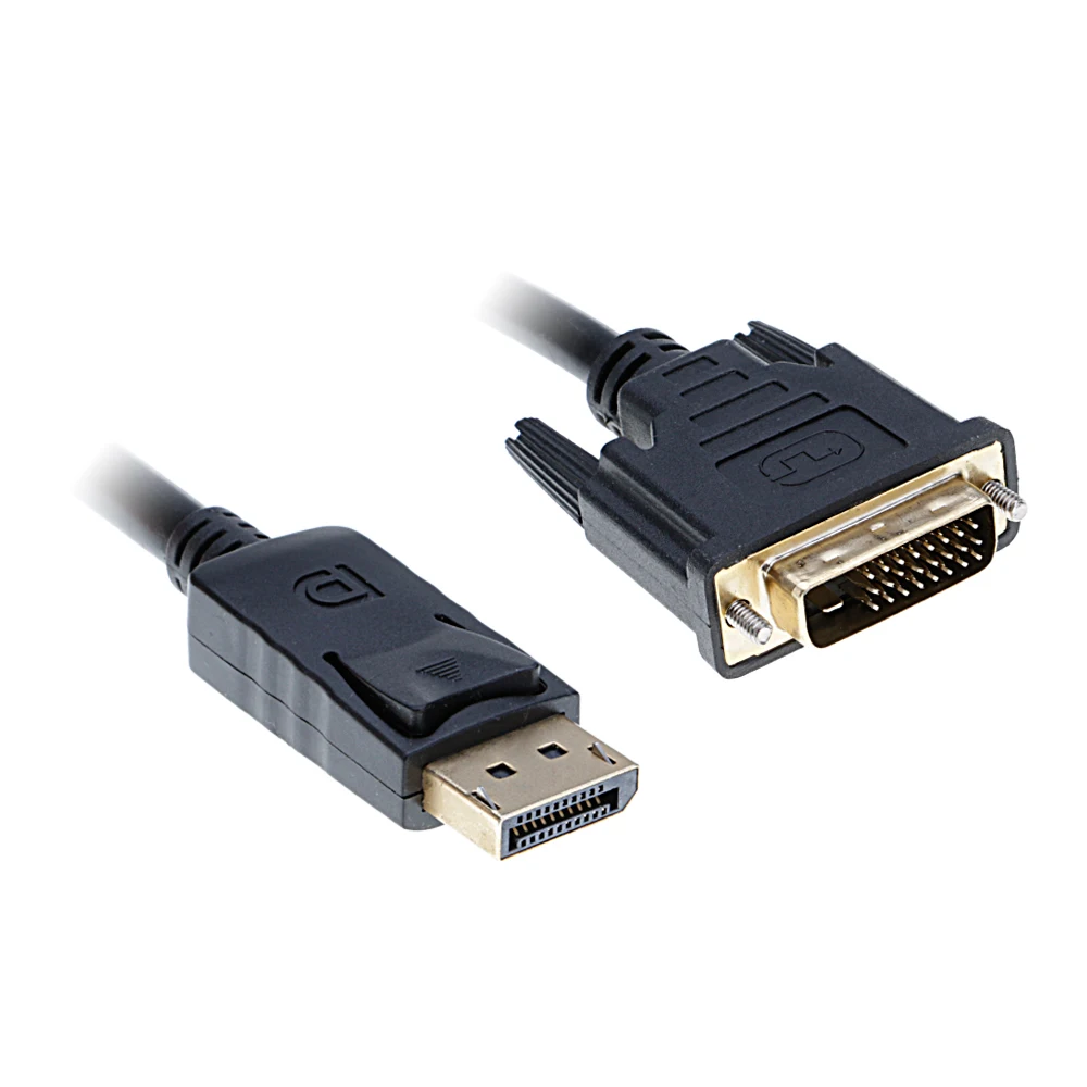 Универсальный 1,8 м черный дисплей Порт DP штекер к DVI штепсельный кабельный переходник кабель Поддержка 1080 p HD новейший