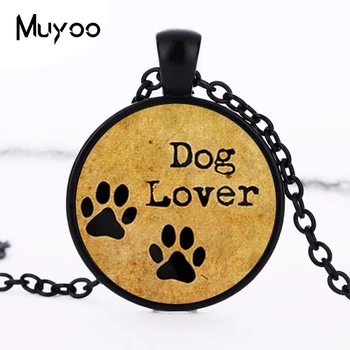 

The Best Dog Paws Picture Pendant Necklace Dog Lover Punk Chain Choker Statement Necklace 2016 Jewelry Gifts For Women HZ1
