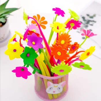 

Korea Creative Stationery Cute Simulation Plant Flower Silicone Gel Pen Pen Student Prize Gift