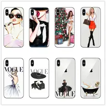 Vogue модные очаровательные живопись Для женщин мягкая телефон силиконовый чехол для IPhone 5 5S SE 6 6s 7 8 плюс X XR XS MAX sexy girl чехол