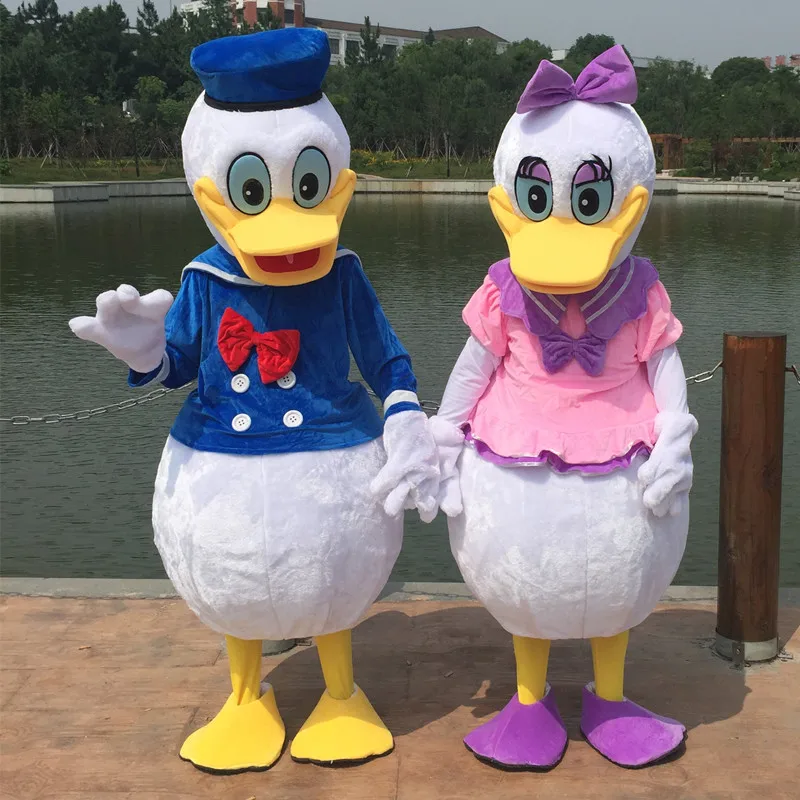 High quality adult size Donald Duck Cartoon Mascot Fancy Party Dress Free Shipping Adult Costume