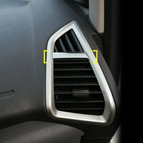 Prix pour Car styling 2 Pcs/ensemble ABS Chrome climatisation Vent Décoratif Paillettes autocollant cas pour ford Ecosport 2013 2014-2016 Prix pour Car styling 2 Pcs/ensemble ABS Chrome climatisation Vent Décoratif Paillettes autocollant cas pour ford Ecosport 2013 2014-2016