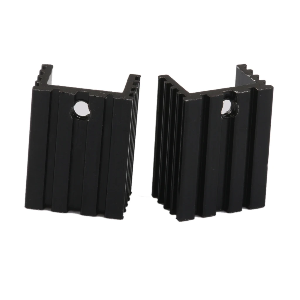 10Pcs Black 20x15x10mm Aluminum Heat Sink Cooling Fin for TO-220 Triode IC