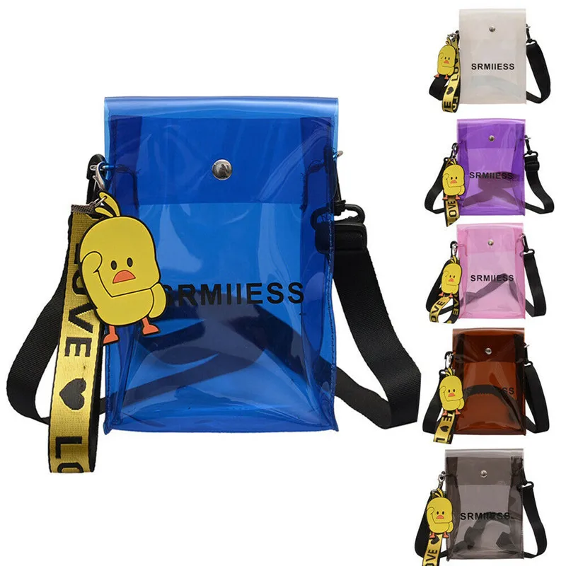 

Women Transparent PVC Clear Alphabet Jelly Bag Tote Handbag Shoulder Bag Purse
