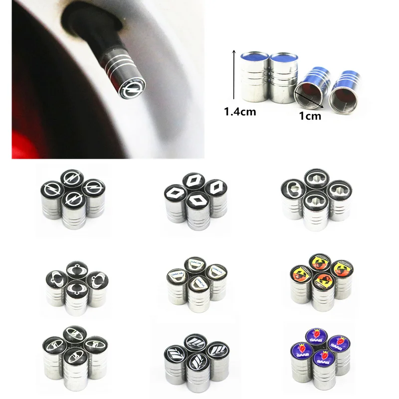 

4 pc/lot Metal Car Truck Bike Motorcycle Tyre Tire Valve Core Caps Wheel Valve Stem Cap Dust Cover Caps on Car Wheels