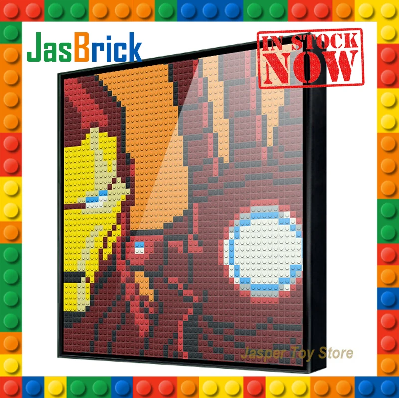

Compatible Legoing Brick Mosaics Customized Iron Man Super Hero Model Photo Building Block decorative painting Educational Toys