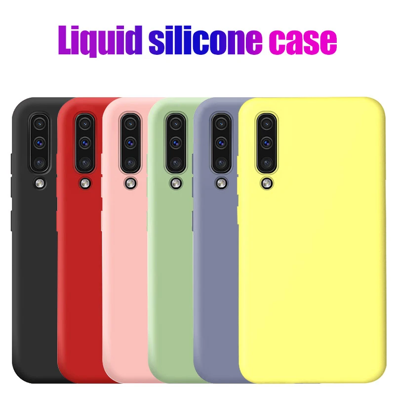 

Phone Case For Samsung Galaxy M40 A50 A30 A70 A60 A40 A20 S10 Plus S10e Liquid Silicone Cover Anti-fingerprint Shell Funda