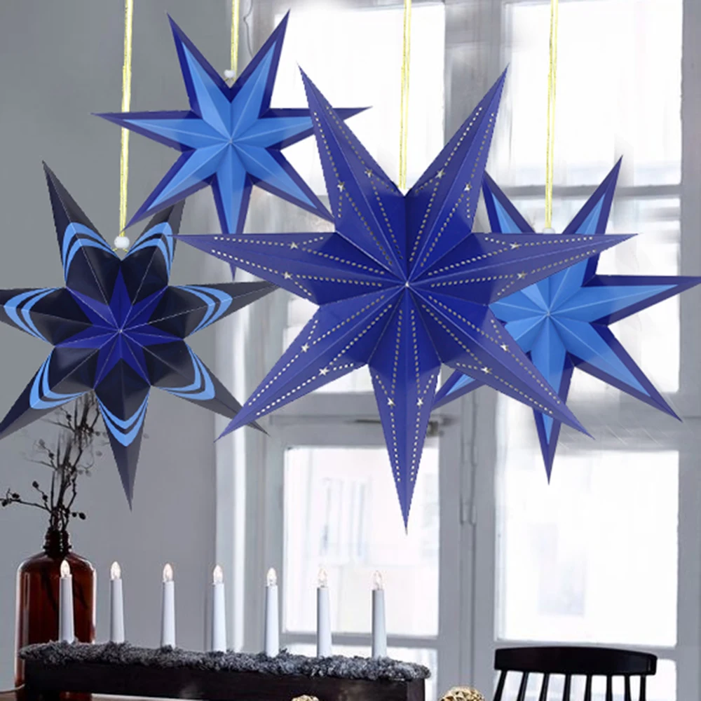 Звезда для декора из картона. Красиво оформить звезду. Новогодняя гирлянда на стене. Звезды для украшения зала из бумаги. Мастер класс объемная звезда.