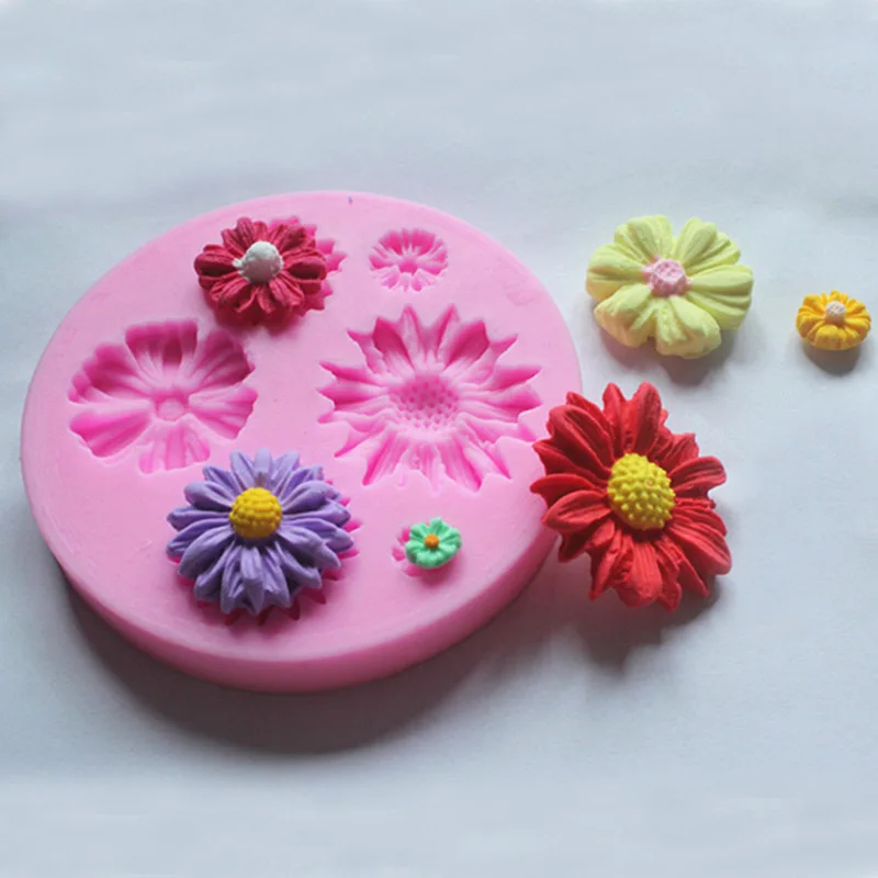 DIY Daisy Flower Silicone Mould Fondant Cake Decorating Tools