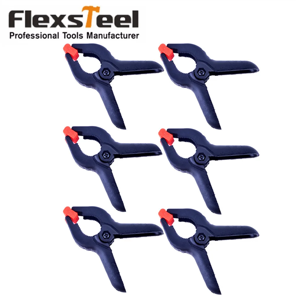 DIY Tools 6PCS 3.5inch Hard Plastic Nylon Spring Clamps Set for