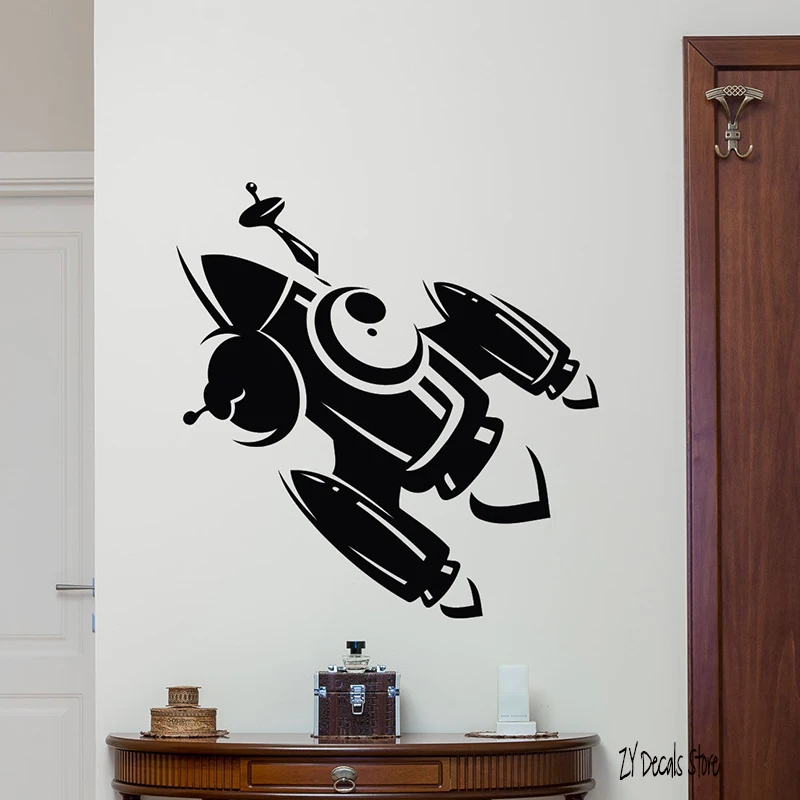 Rocket Wall Decal Space Ship Spaceship Vinyl Sticker Nursery Decor