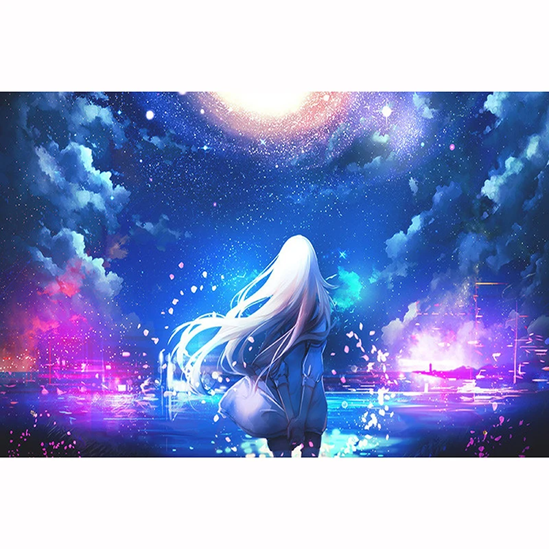 

5D diy full diamond painting Anime Sky Girl cross stitch kits diamond embroidery mosaic pattern picture home decor gift