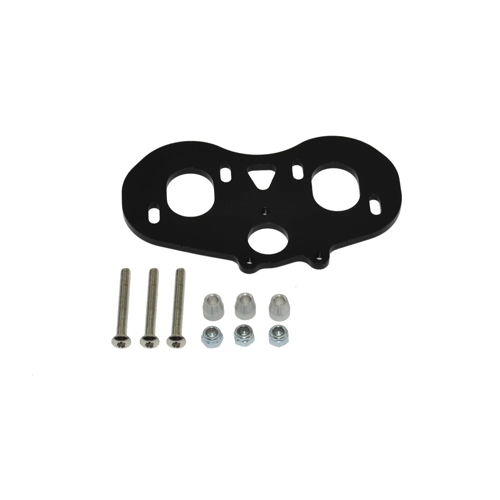RC Aluminum Dual Motor Mount for Axial SCX10 EP RC Crawler Cars (Black)
