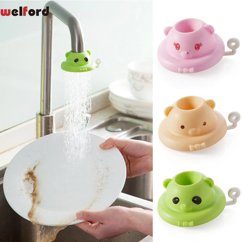 

Cute Animal Faucet Extender For Toddler Kids Children Bathroom Hand Washing Faucet Adult Kitchen Faucet Saving Water Sprayers
