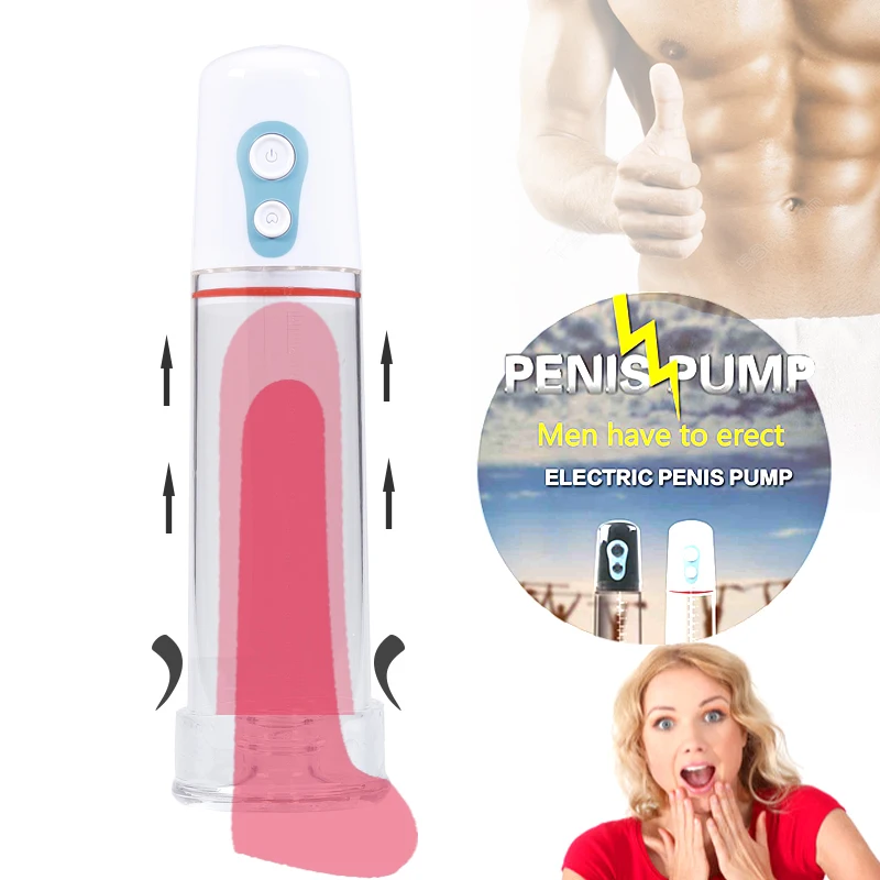  Male Enhancer Electric Penis Pump Strong Automatic Cockring Erection Enlarger Enlargement Vacuum Sl