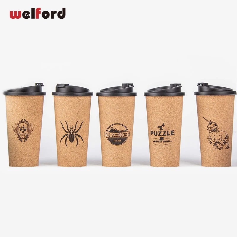 

450ml Customizable Reusable Coffee Mugs Pp+Wood Travel Eco-Friendly Design One Customize Easy Take Bpa Free Milk Car Mugs Cup