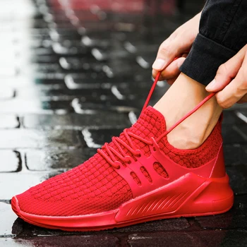 

Fashion Comfortable Men Sneakers Men's Casual Shoes Brand Outdoor Light Breathable Walking Shoes Lace-up Non-slip Running Shoes