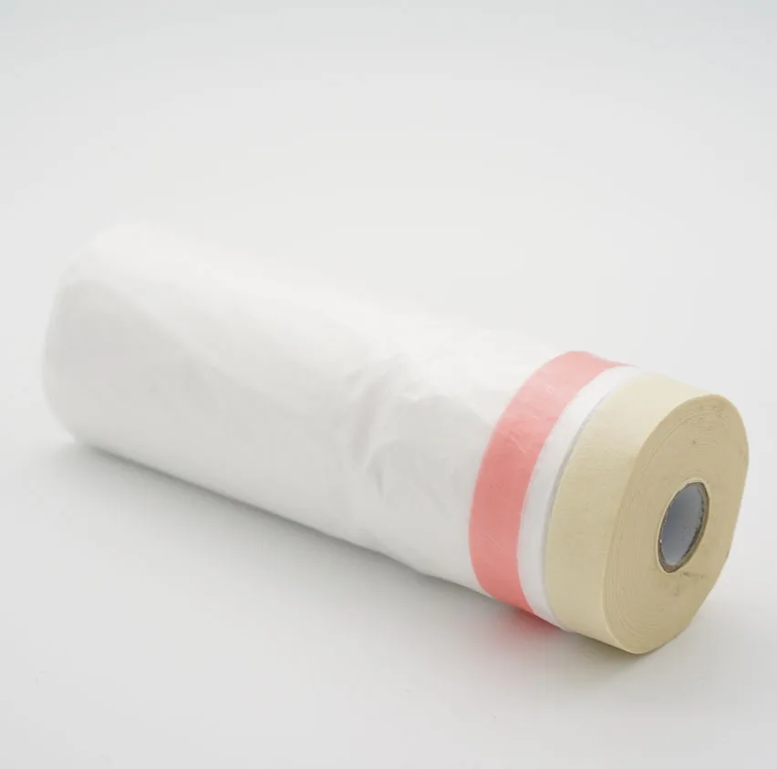 

Free Shipping 110cm*30m Per Roll Pre-Taped Plastic Drop Cloth Masking Film Spray Paint Protection Film Plasti Dip Masking Film