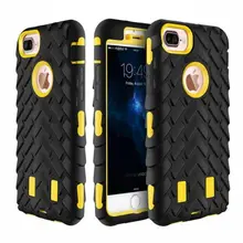 For iphone 7 6 6S plus Silicone PC TPU Case For iphone 4 4s 5 5s SE 6 6s Case Cover Tire Hybrid Robot Rubber Cover