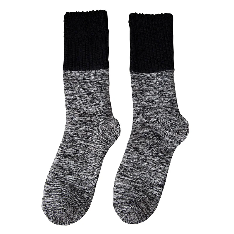 

Winter Extra Thick Towel Long Socks for Women Japanese Harajuku Style Stitching Colo Knitting wool Girl Terry Sock Keep Warm Sox