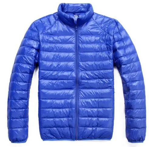 Куртка-пуховик на 90% белом утином пуху, новинка года, Сверхлегкий мужской зимний пуховик, верхняя одежда, пуховики, непромокаемые пальто - Цвет: blue