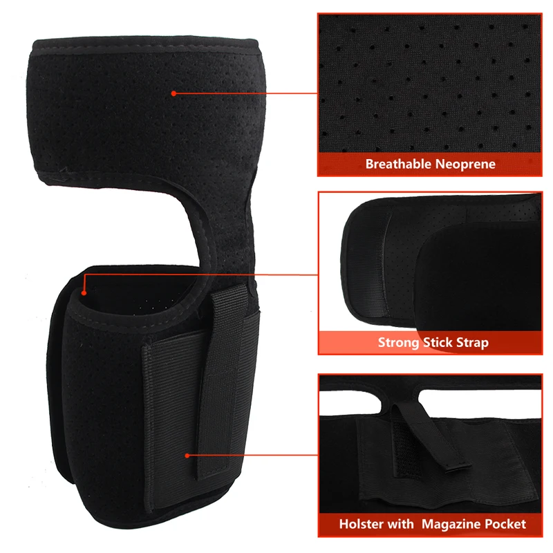 Concealed Ankle Leg Holster Foot Folding Stealth Gun Holster Breathable for Glock 17 19 22 23 Ruger Lcp Sig 9mm Gun Pistol RL31-0028 (9)