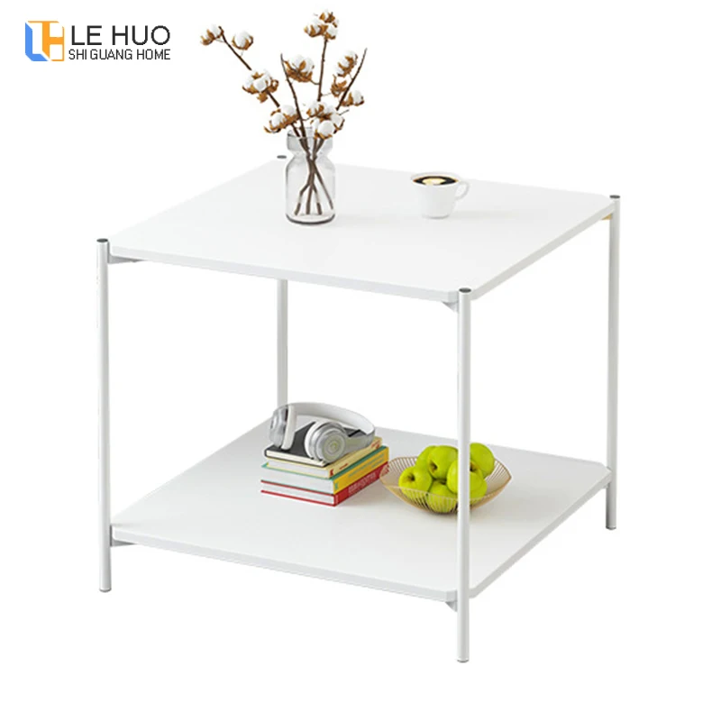 

Marble texture Wood Double layer Coffee Table Living room Sofa Side Table Small Dining Table Small end Table Home Furniture