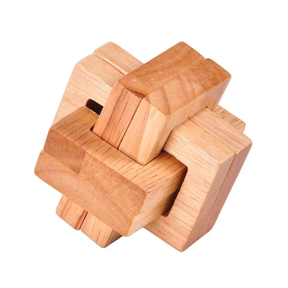 brain teaser real wood 3d puzzle
