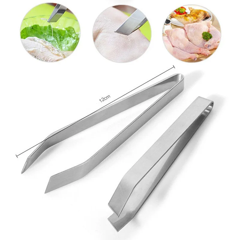600pcs Stainless Steel Fish Bone Remover Fishbone Tweezers Tongs