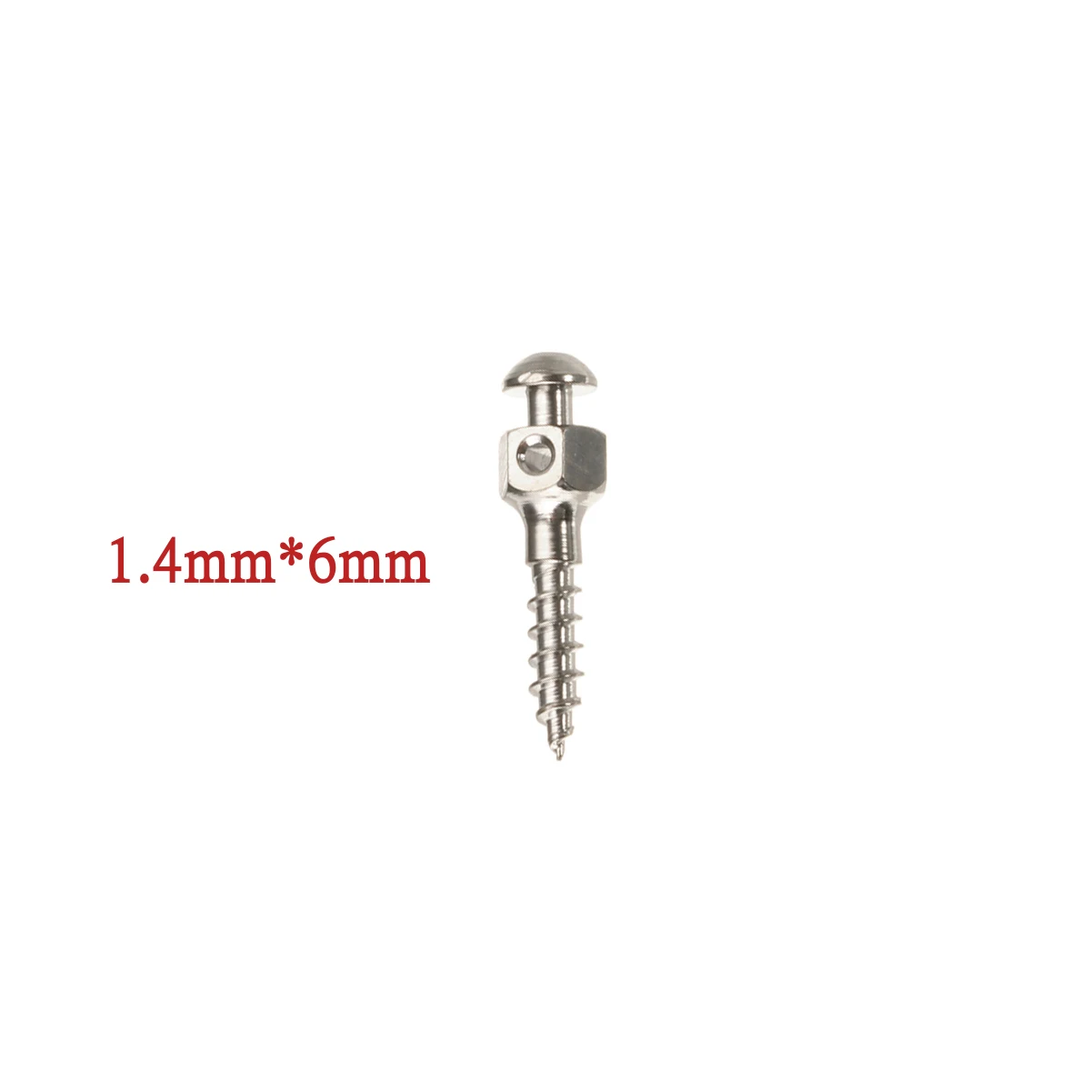 1.4mmX6mm Various specifications Self Drilling Thread Dental Orthodontic Matching Tool Micro Implants Screw Titanium Mini Screw - Color: 1.4mmX6mm