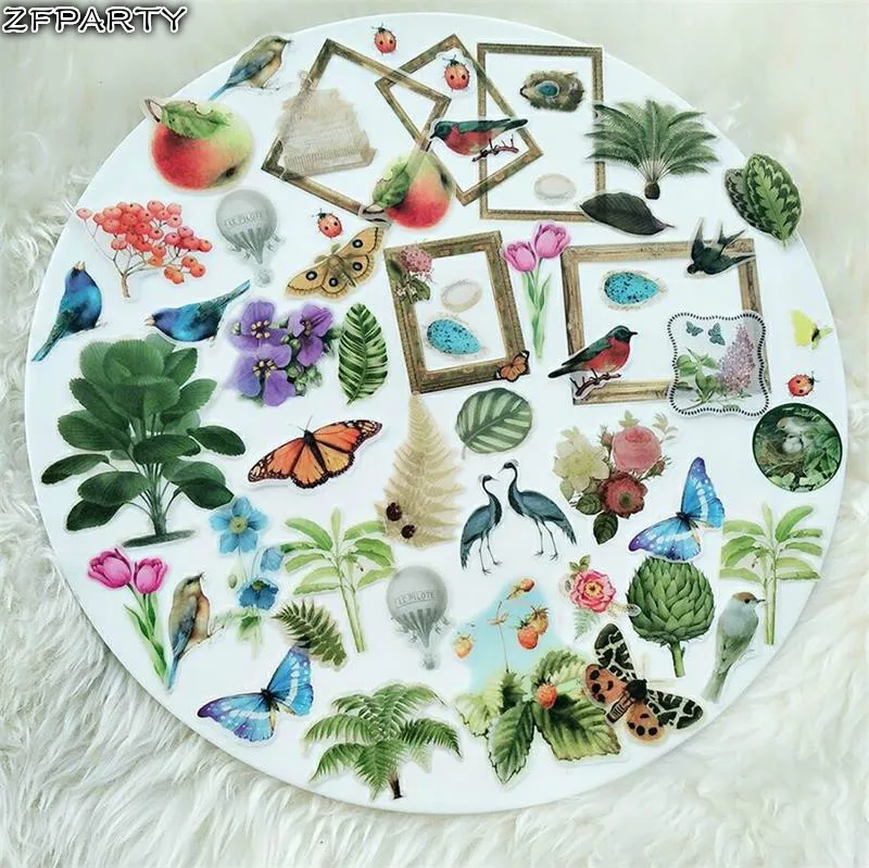 

ZFPARTY 90pcs Plants Colorful Vellum Paper Cardstock Die Cuts for Scrapbooking Happy Planner/Card Making/Journaling Project