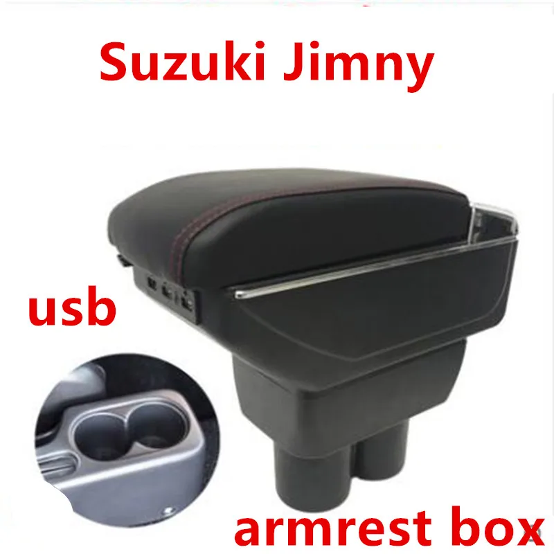 Для Suzuki Jimny подлокотник коробка центральный магазин содержание коробка для хранения с подстаканником пепельница продукты