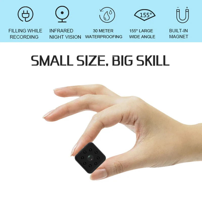 

Smart IP WiFi HD 1080P Night Vision Mini Portable Wireless Camera Home Security Monitoring Video Cam upport