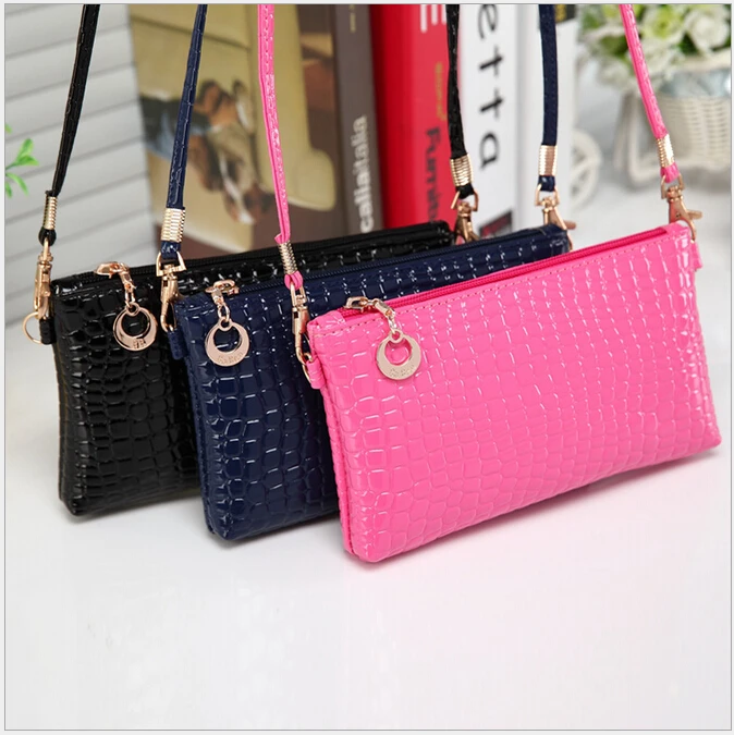 3 Colors Mini Bag Elegant Crocodile European Fashion Women Wallet Shoulder Bag Girl's Casual Clutches Wallet Hot Sales H122