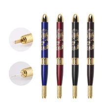 Профессиональная Tebori бровей Тату ручка Перманентный машинка для перманентного макияжа ручка микролиста для губ и бровей Тату оборудование