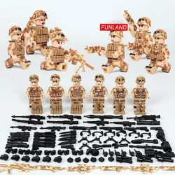 Современной военной Управление Красного моря brickmania цифры building block армии minifigs оружие пистолет кирпича игрушки для мальчиков подарки